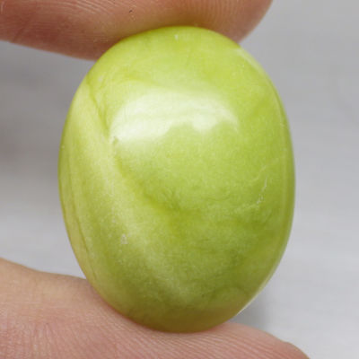 พลอย โอปอล สีเขียว ธรรมชาติ ดิบ แท้ ( Unheated Natural Green Opal ) หนัก 17.76 กะรัต