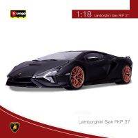 Bburago โมเดล1:18รถ Lamborghini Sian Fkp 37แบบจำลองรถจากโลหะอัลลอยด์ของขวัญสำหรับเด็กผู้ชายชุดสะสมของเล่นวันหยุด