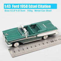 143 old retro 1958 Ford Edsel Citation convertible small car scale diecast &amp; vehicles models souvenir toy cars for children boy