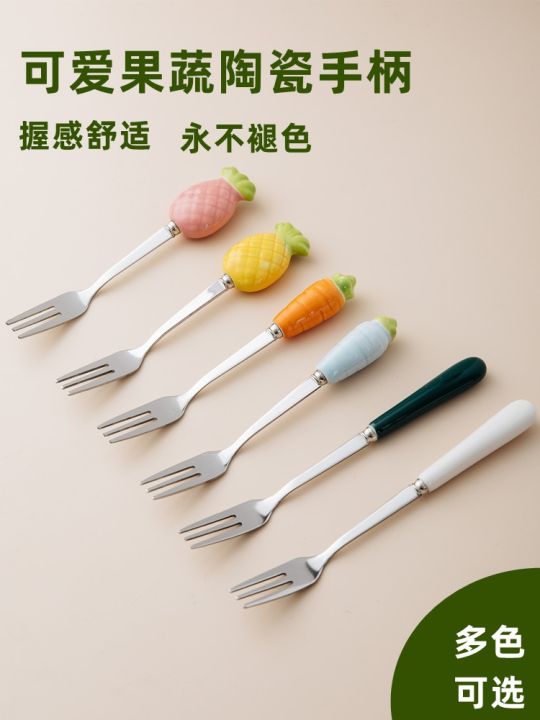 durable-and-practical-muji-304-stainless-steel-fruit-fork-set-childrens-safety-belt-storage-tank-high-end-creative-cute-fruit-sign-home