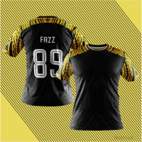 2023 New [PERCENTRAL NAMESET] FAZZ V203 - JERSEY YELLOW BLACK SPORTWEAR BAJU DEWAS KANAK-KANAK EXCLUSIVE CV2 Summer Fashion T-shirt