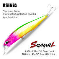 ASINIA 10ซม. 15กรัมเหยื่อตกปลาแบบแข็งตกปลารุ่นใหม่14สีให้เลือกปลาซิวคุณภาพระดับมืออาชีพ Depth0.8สร้อย-1.5เมตร