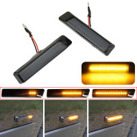 2x LED แบบไดนามิกด้านข้าง Marker Light Arrow เลี้ยวสัญญาณไฟกระพริบสำหรับ BMW E36 M3 Lift 1997-1999 X5 E53 1999-2006