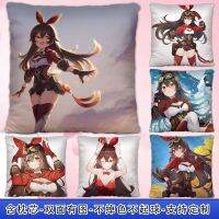 [FAZOZO Home Textile Store] Genshin Impact Ambe ปลอกหมอนสำหรับหมอนการ์ตูนน่ารักเกมเด็กผู้หญิงหมอนอิงคลุมตกแต่งเตียง45X45สุนทรียภาพ