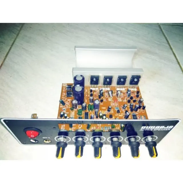 Kit aktif speaker stereo lengkap rangkaian mic echo dan tone control