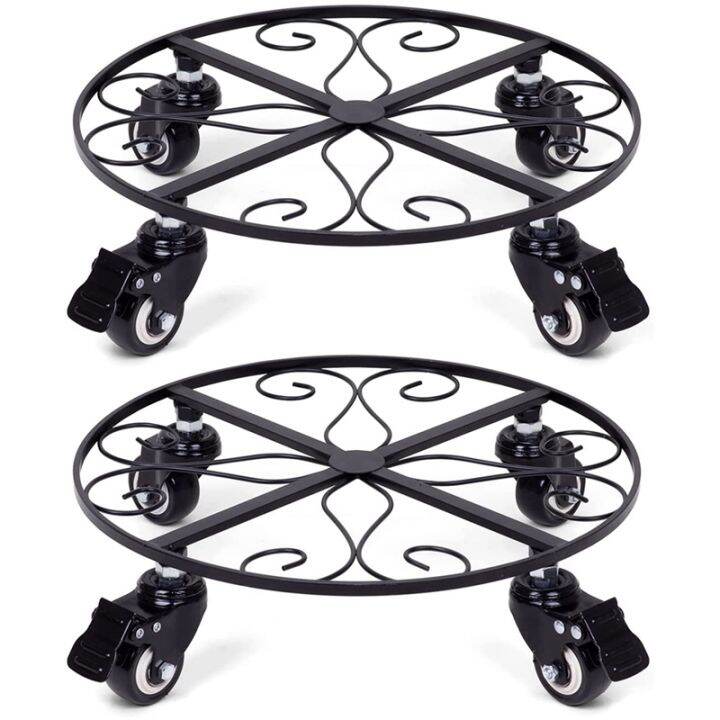 Metal Plant Caddy,12Inch Plant Stand with Wheels for Large Pots Heavy