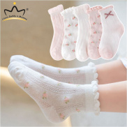 5 Tất Trẻ Em Cặp lô Cotton Mềm Mại Tất Lưới Thoáng Khí Mùa Hè Cho Trẻ Sơ