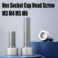 10PCS M3 M4 M5 M6 6mm-45mm 201 Stainless Steel Hexagon Hex Socket Cap Head Screw Allen Bolt Screw Hardware Screw Fastener