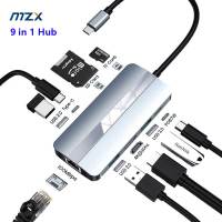 MZX USB แท่นวางมือถือ3.0 2.0ฮับตัวแยกชนิด C 3 0ปลั๊กหลายรูพอร์ตหลาย USBC TF การ์ดรีดเดอร์ Sd PD 100W 87W VGA