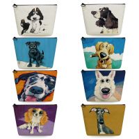 【CW】 Cute Greyhound Print Makeup Bag Storage Pouch Lovely Pet Animal Women Cosmetic Bags Travel Organizer Toiletry Case for Femminile