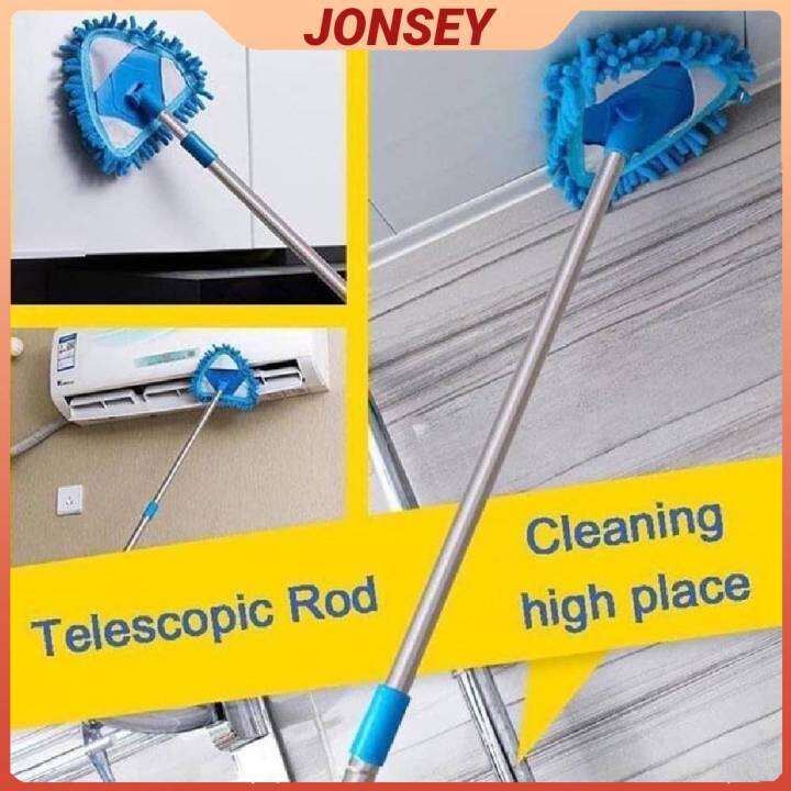Spin Mop Floor Mop Adjustable Telescopic Triangular Mop Cleaning Mop
