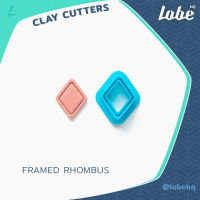 Framed Rhombus Shape Clay Cutters/ Polymer Clay Cutter/แม่พิมพ์กดดินโพลิเมอร์ทำต่างหูรูปทรงสี่เหลี่ยมเปียกปูนมีกรอบ