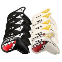 【2023】9Pcs Sharks Golf Club Cover For Driver Fairway Hybrid Waterproof Protector Set PU Durable Golf Iron Headcover Golf Putter Cover