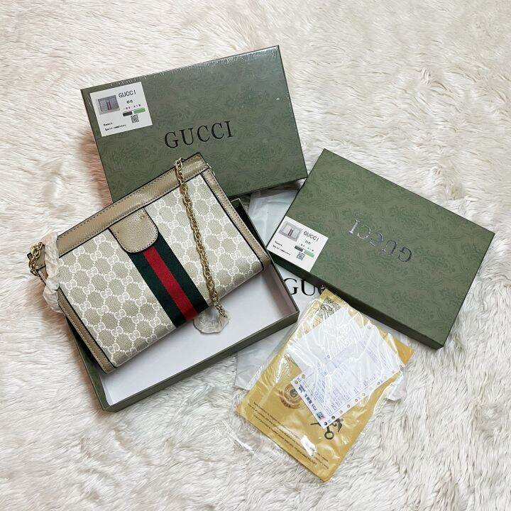 กระเป๋า-gucci-กระเป๋า-กระเป๋าสะพายข้างผู้หญิงกระเป๋าถือ-สายสะพายไหล่แบบโซ่-พร้อมกล่อง-ใบเสร็จ-กระเป๋าแบรนด์-กระเป๋าแฟชั่น2023