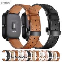 ◈✐ 20mm/22mm Watch band For Amazfit GTS/2/2e/3/GTS2 Mini/GTR 42mm/47mm/GTR2/3/Pro stratos Leather Watch Bracelet Amazfit bip strap