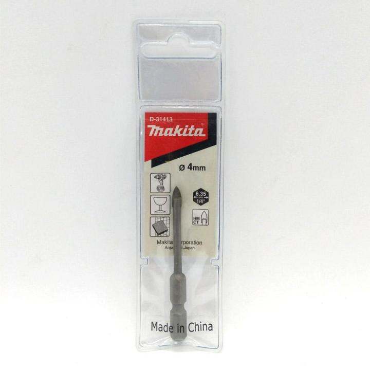 makita-ดอกเจาะกระจก-ดอกเจาะกระเบื้อง-ขนาด-4x65มม-ก้านhex-รุ่น-d-31413-ดอกเจาะที่ช่างส่วนใหญ่ไว้ใจเลือกใช้