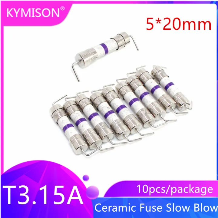 10PCS High Quality 5*20mm Ceramic Fuse Slow Blow tube fuse With a pin  5x20mm 250V T3.15A 3.15 Ampere | Lazada PH