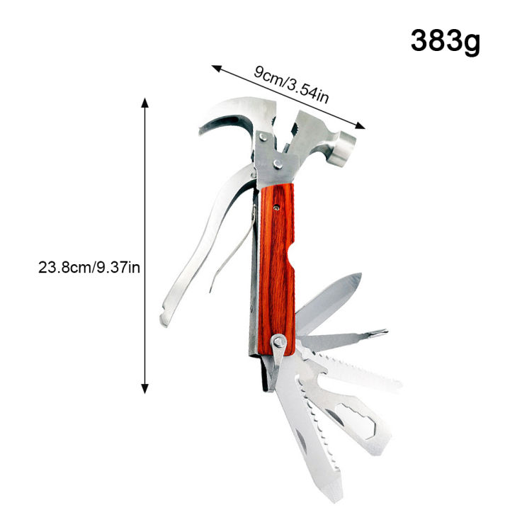 langtu-19-in-1อเนกประสงค์ค้อนสแตนเลสเครื่องมืออเนกประสงค์รวมถึงค้อน-หยัก-ไขควง-ปากที่เปิดเครื่องมือตั้งแคมป์พับคีมความปลอดภัยค้อนช่วยชีวิต