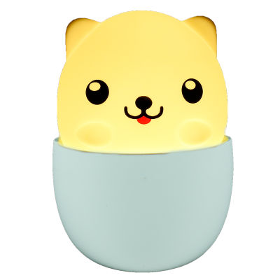 Led Children Dog Night Light For Kids Soft Silicone USB Rechargeable Baby Bedroom Decor Gift Animal Chick Touch Night Lamp