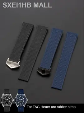 22MM RUBBER WATCH BAND STRAP FOR TAG HEUER MODEL CALIBRE 16 , 17