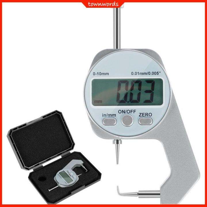Digital Thickness Gauge 010mm/0.01mm/0.005inch Aluminum Alloy