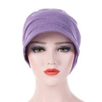 【CW】 Elastic Cotton Turban Hat Color Warm Headscarf Bonnet Inner Hijab Caps Female Muslim Wrap 2020 New  Y