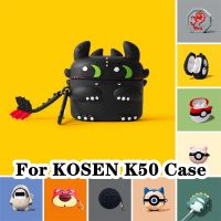READY STOCK! For KOSEN K50 Case Niche Cartoon Pattern for KOSEN K50 Casing Soft Earphone Case Cover