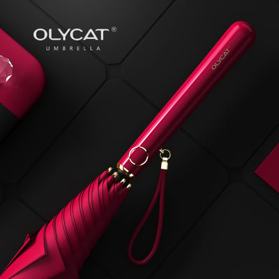 Olycat Elegant ผู้หญิงร่มป้องกัน UV ยาวร่มดีไซน์เนอร์ Rain ผู้หญิงกลางแจ้งร่มกันแดดหญิง Windproof ร่มกันแดดชายหาด