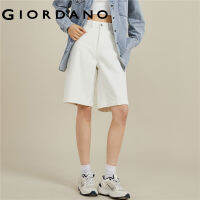 GIORDANO Women Shorts High-Tech Waterproof Oil/Dirt Resist Denim Shorts High Waist Five-Pocket Fashion Casual Shorts 18403708