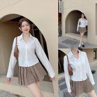 SLYQ BLANCMANGE BASIC SHIRT เสื้อเชิ้ตสีขาวเบสิคผ้าเรียบ