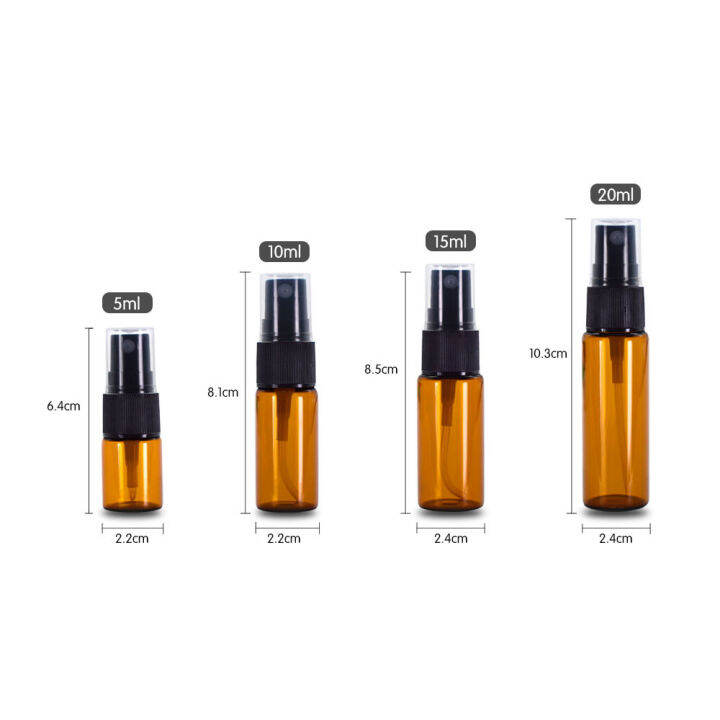 5-10-pack-amber-glass-spray-bottles-fine-mist-spray-bottles-with-pipette-funnel-labels-mini-travel-dispenser-bottles-for-essential-oils-cleaning-skin-care