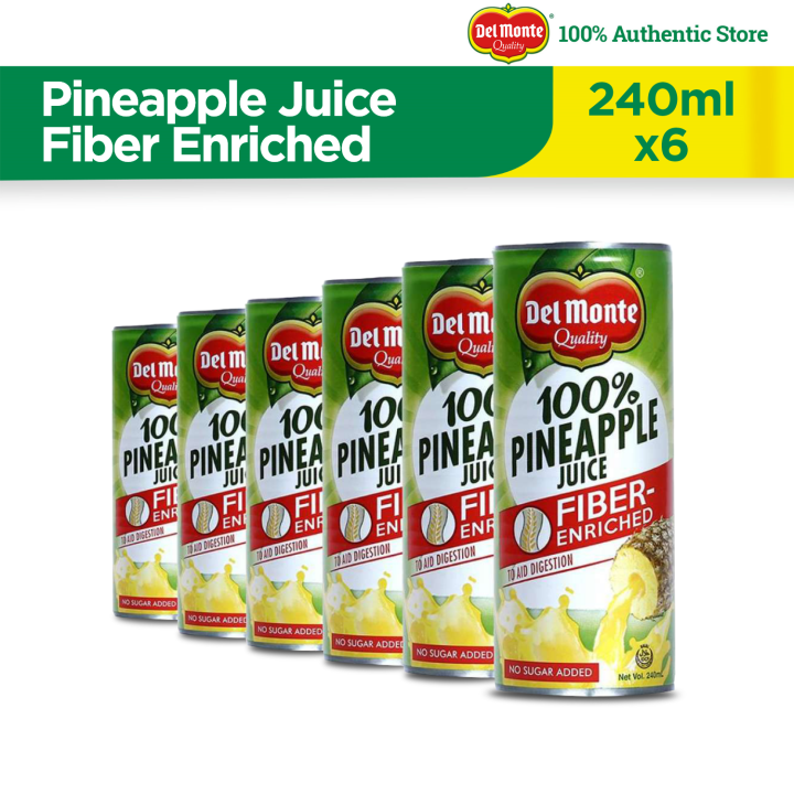 DEL MONTE 100 Pineapple Juice Fiberenriched to Aid Digestion and