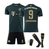 เสื้อฟุตบอล FCS Münchens สำหรับผู้ชายเด็กผู้ชาย No.9ใหม่ Robert Lewandowski No.10 Leroy Aziz Sané No.25 Thomas Müller ชุดกางเกงขาสั้นแขนสั้นชุดฟุตบอล2122 0000