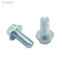 20pcs Hexagon Bolt Flanged M5 M6 M8 8.8 Grade Galvanized Outer Hexagon Flange Screw L 10-30mm GB5787 16mm 20mm