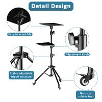 145cm Projector Tripod Stand Laptop Tripod Adjustable Height 23 to 63 Standing Desk Outdoor Computer Desk Stand for Studio