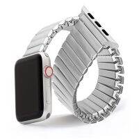 Elastic Watchband for Iwatch 40mm 44mm 42mm 45/49mm Stainless Steel Band for Apple Watch Series 8 7 6 5 4 3 Se Expansion Luxury