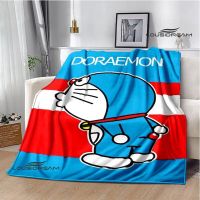 Doraemon Cartoon Printing Blanket ผ้าห่ม Flanged Warm Blanket ผ้าห่มปิกนิกผ้าห่มท่องเที่ยวบ้านซับในของขวัญวันเกิด