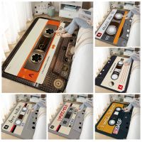 【SALES】 Cassette Tape Door Mat INS Style Soft Bedroom Floor House Laundry Room Mat Anti-skid Doormat Area Rug