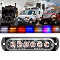 6LED Emergency Strobe Light Surface Flash Mount Side Marker Grill Beacon Hazard Warning for Off-Road Vehicles ATV Trucks Car 12V