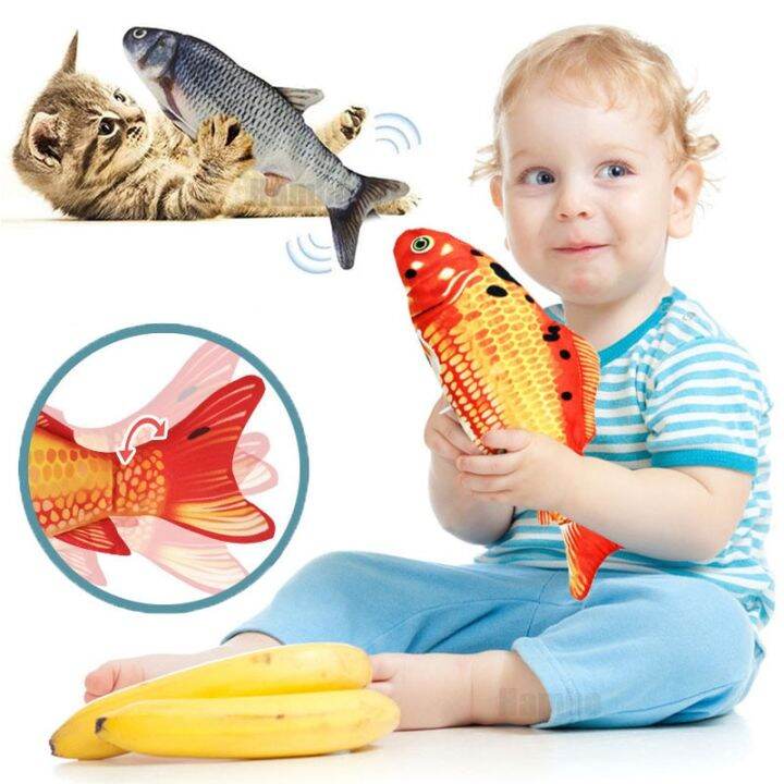 Electric Baby Sleeping Fish Toy Swing Animated Fish For Interactive