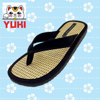 SSS Yuki 37-41 รองเท้าแตะหญิง รองเท้าใส่ในบ้าน รองเท้าแตะคีบ รองเท้าแตะหนีบ สายกำมะหยี่ (ดำ)