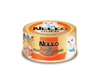 ( 12 กรป๋อง )Nekko Gold ปลาทูน่าหน้าคัตสึโอะบูชิในเยลลี่ 85g ( ส้ม )