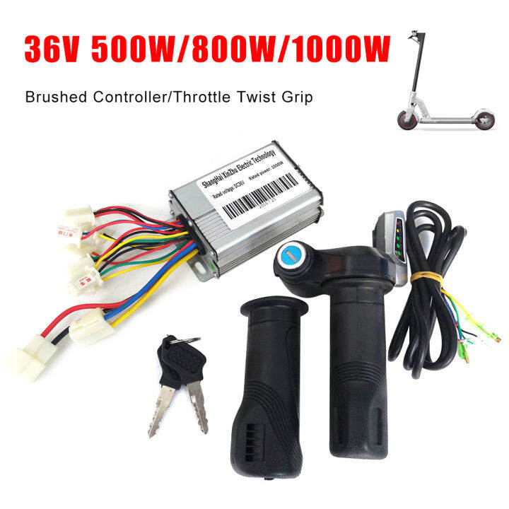 gb-36v-500w-800w-1000w-มอเตอร์ไฟฟ้า-brushed-controller-amp-throttle-twist-grips-ชุดสกู๊ตเตอร์-ebike-มอเตอร์อุปกรณ์เสริม