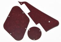 KAISH Red Pearl Rear Plate Switch Cavity Covers Fits for Epiphone Les Paul