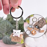 【DT】1pcs Creative Personality Cute Little Cat Box Keychain For Women Men Keychain Bag Pendants hot