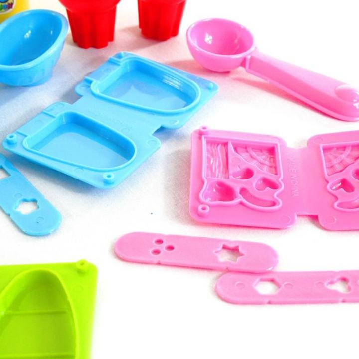 ของเล่น-ถูก-ตัวต่อ-โมเดล-แป้งโดว์ทำไอศครีม-พร้อมเครื่องทำและแป้งโดว์-กระปุก-ผลิตจากวัสดุคุณภาพดี-kids-toy