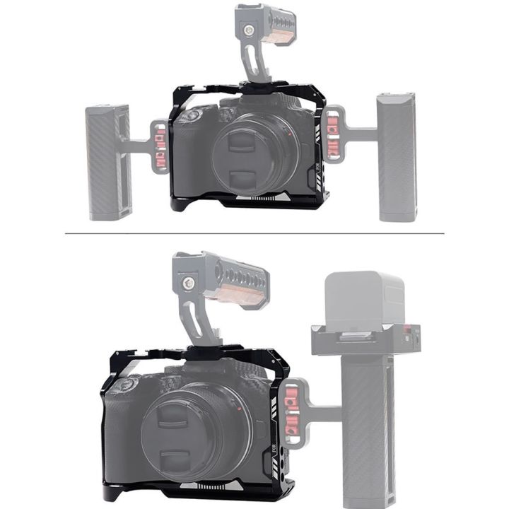 แท่นโครงใส่กล้องโลหะ-r10สำหรับกล้องแคนนอน-eos-r10-dslr-กรอบต่อกล้อง-dslr-perlindungan-dengan-kasut-sejuung-14-38-lubang-แบบเกลียว