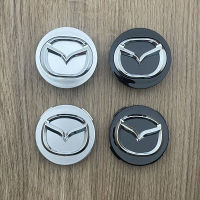 YCHIC ฝาครอบล้อสำหรับ Mazda Hubcaps,4ชิ้น * 56มม. ขอบล้อตราสัญลักษณ์รถฮับแต่งขอบสติกเกอร์สำหรับ Mazda