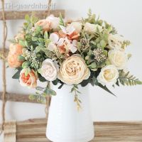 【hot】◎❡  Silk Artificial Flowers Wedding Decoration Big Bouquet Luxury Fake Arrangement Bulk