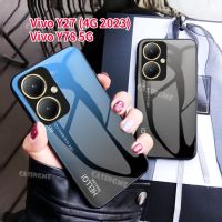 2023 Vivo Y27 4G Y78 5G เคสโทรศัพท์กระจกเทมเปอร์สำหรับ Vivo Y27 Y78 Y 27 78 VivoY78 VivoY27 27Y 78Y 4G 5G 2023เคสไล่ระดับสีเคสโทรศัพท์ฝาหลังกันกระแทก